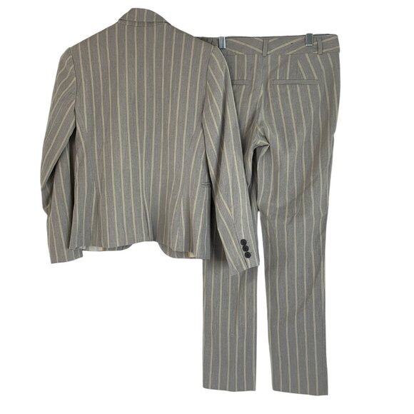 Banana Republic Womens Stripe Two-Piece Suit Set 00P Blazer & Pants - Picture 6 of 13